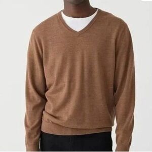 J. Crew Men's Tan V-Neck Sweater
